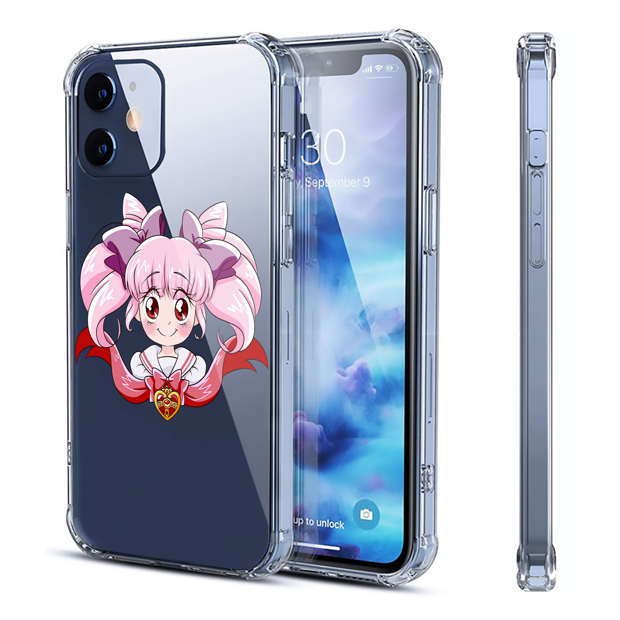 （画像用） 美少女戦士セーラームーン ちびうさ Sailor Moon Chibiusa Tsukino Usagi Small Lady Serenity 【iPhone 12シリーズ対応】透明スマホケース（クリアソフトケース）
